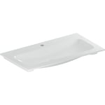 Lavabo para mueble Geberit iCon: 90x48cm, Toma de grifo=Centro, Rebosadero=Sin, Blanco